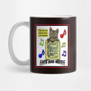 CAT AND MUSIC THERAPY FOR CRAPPY TIMES Mug